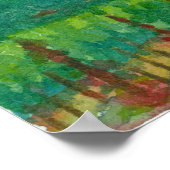 ナパバレーヴィネヤードマウンテンズウォーター絵画カラー ポスター (角)