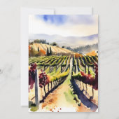 ナパバレーヴィネヤード水カラーブライダルシャワー 招待状 (裏面)