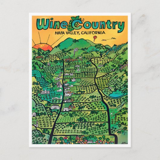 ナパバレーヴィンテージ旅行はがき ポストカード (正面)
