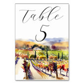 ナパバレーヴィンヤード水結婚色の食器 テーブルナンバー (裏面)