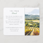 ナパバレーヴィンヤード結婚ズ情報カード エンクロージャーカード (正面)