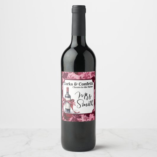 ナパバレー独身最後の夜 ワインボトルラベル ワインラベル (正面)