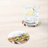 ナパバレー結婚式の引き出物食器 ラウンドペーパーコースター (インサイチュ)