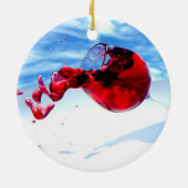 ナパバレー風光明媚なクリスマスオーナメント セラミックオーナメント (裏面)