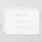 ナパバレー ウェディング 招待状 (裏面)