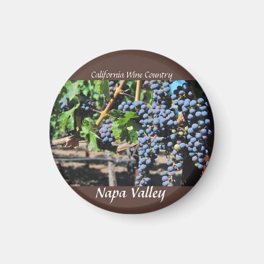ナパバレー、カリフォルニアワインカントリー マグネット (正面)