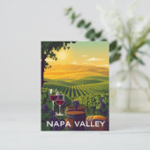 ナパバレー，カリフォルニアワイントラベルヴィンテージ ポストカード (スタンド正面)