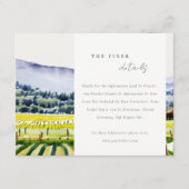 ナパバレー ワインボトル ランドスケープ ウェディング 詳細 エンクロージャーカード (正面)