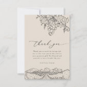 ナパバ素朴レーヴィネヤードワイナリーブライダルシャワー サンキューカード (正面)