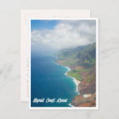 ナパリコーストカウアイハワイハワイハガキ ポストカード (正面/裏面)