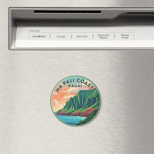 ナパリコーストカウアイハワイ旅行 マグネット (インサイチュ (食洗機))