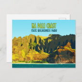 ナパリコースト州ウィルダネスパークハワイヴィンテージ ポストカード (正面/裏面)