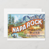 ナパロックウォーターきらめくオークランドカリフォルニアラベル ポストカード (正面/裏面)