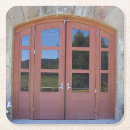 ナパワイナリードア スクエアペーパーコースター