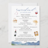 ナパワイナリーバチェロレッテ週末&旅程 招待状 (裏面)