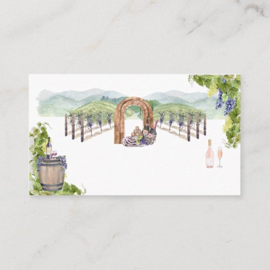 ナパワイナリーバチェロレッテ |名前座席表 エンクロージャーカード (裏面)