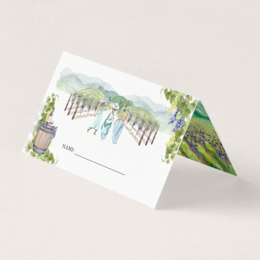 ナパワイナリーバチェロレッテ |名前座席表 名刺 (正面)