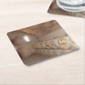 ナパワインバレル スクエアペーパーコースター (アングル)