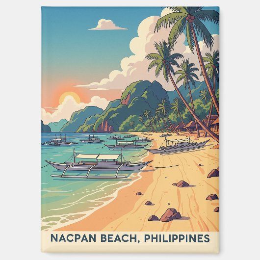 ナパンビーチフィリピン旅行 マグネット (正面)