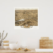 ナパービル, ILパノラママップ – 1869 ポスター (キッチン)