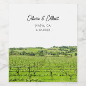 ナパ結婚式の引き出物パーソナライズされたワインラベル ワインラベル (シングルラベル)