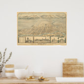 ナパ、カリフォルニア州。パノラママップ(0684A) ポスター (キッチン)