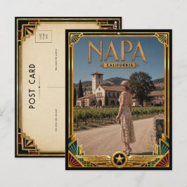 ナパ カリフォルニア アールデコ調 ゴールデンエイジ ポストカード
