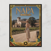 ナパ カリフォルニア アールデコ調 ゴールデンエイジ ポストカード (正面)