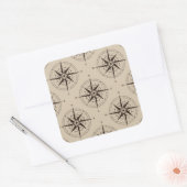 ナビゲーションコンパスパターン スクエアシール (封筒)