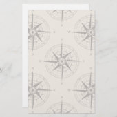 ナビゲーションコンパスパターン 便箋 (正面/裏面)