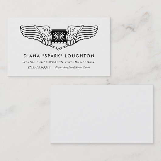 ナビゲータウイングプロフェッショナルアビエータ名刺 名刺 (正面/裏面)