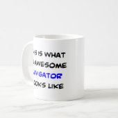 ナビゲー素晴らしタ コーヒーマグカップ (正面左)