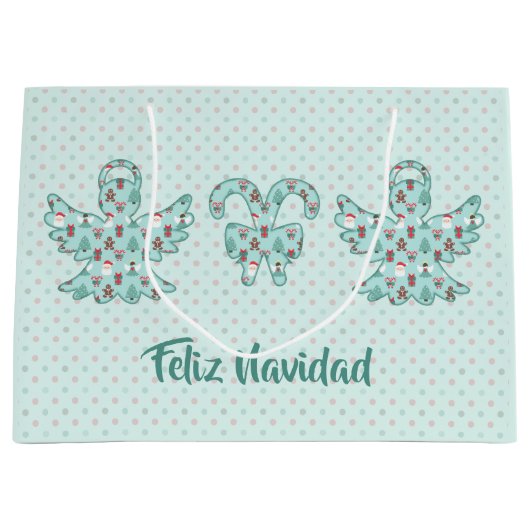 ナビダードエンジェル切り出し ラージペーパーバッグ (正面)