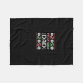 ナビパパおもしろいナヴィダースクリスマスアグリー フリースブランケット (正面(横))