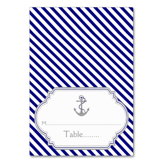 ナビブルー航海のいかり結婚の護衛カード テーブルナンバー (正面)