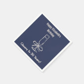 ナビモダンブルー応援30年誕生日ナプキン スタンダードカクテルナプキン (角)