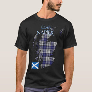 ナピアスコティッシュクランタータンチェックスコットランド Tシャツ