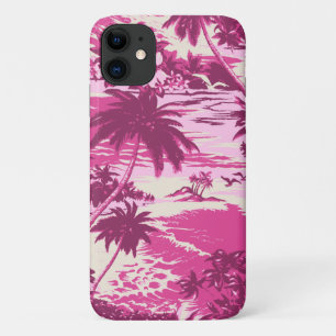 ナピリ湾ハワイアンアイランドシーニックピンク iPhone 11 ケース