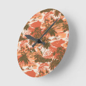 ナピリ湾ハワイアンウォールクロック ラウンド壁時計 (傾斜)