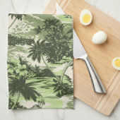 ナピリ湾ハワイアンキッチンタオル キッチンタオル (四つ折り)