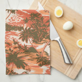 ナピリ湾ハワイアンキッチンタオル キッチンタオル (四つ折り)