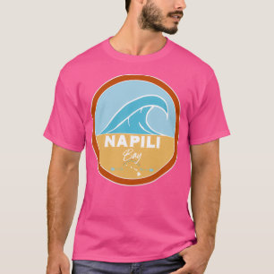 ナピリ湾ビーチハワイ太平洋海ビーチ波 Tシャツ