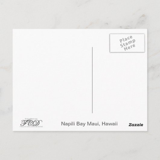 ナピリ湾 ポストカード (裏面)