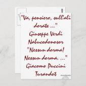 ナブッコ&ターランドット ポストカード (正面/裏面)