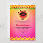 ナブラトリドゥルガプジャお祝いゴールデンエレメンツ 招待状 (正面)