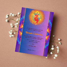 ナブラトリドゥルガプジャお祝いチャクラマンダラ 招待状