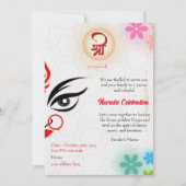 ナブラトリドゥルガプジャお祝いフローラ 招待状 (正面)
