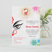 ナブラトリドゥルガプジャお祝いフローラ 招待状 (スタンド正面)