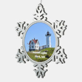 ナブルライトハウスクリスマスオーナメント スノーフレークピューターオーナメント (右)