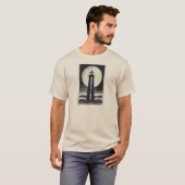 ナブル灯台 メイン州 灯台 月 Tシャツ (正面フル)
